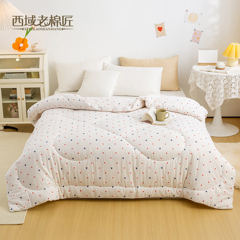 新疆棉花绗缝被春秋冬被棉被芯保暖加厚包布被褥子手工被单人双人,淘宝优惠券,粉丝福利购,淘宝优惠卷