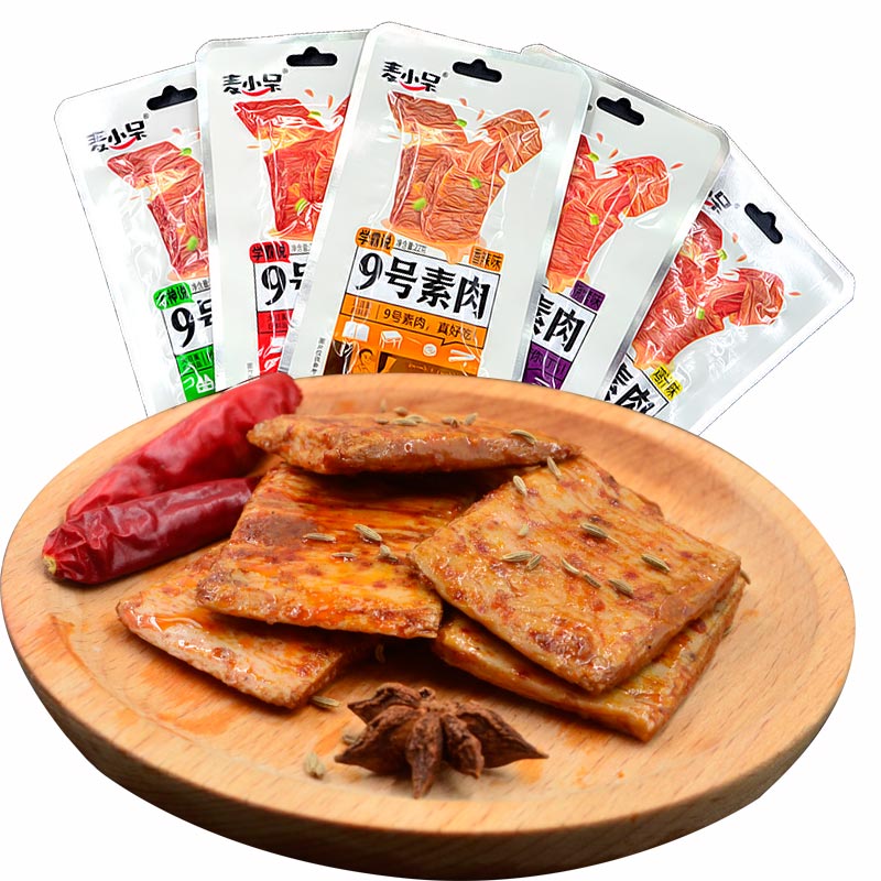 麦小呆9号素牛排辣条网红小零食 慧臣食品素肉