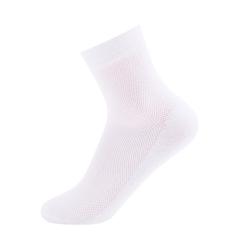 夏季白色网眼透气全棉中筒袜 法丹薇短袜/打底袜/丝袜/美腿袜