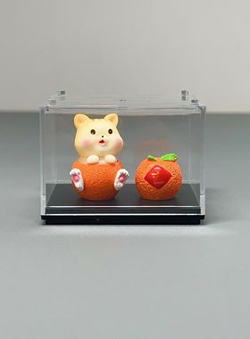 卡通小橘猫车招财车载桌面小摆件