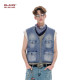 BJHG ເສື້ອຢືດ denim ຊັກແບບ ທຳ ມະດາ