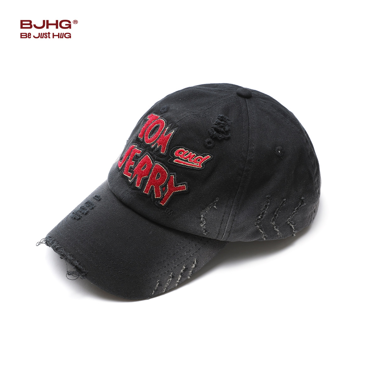 【猫和老鼠联名】BJHG不计后果棒球帽男款新款破洞高街鸭舌帽子女,淘宝优惠券,粉丝福利购,淘宝优惠卷