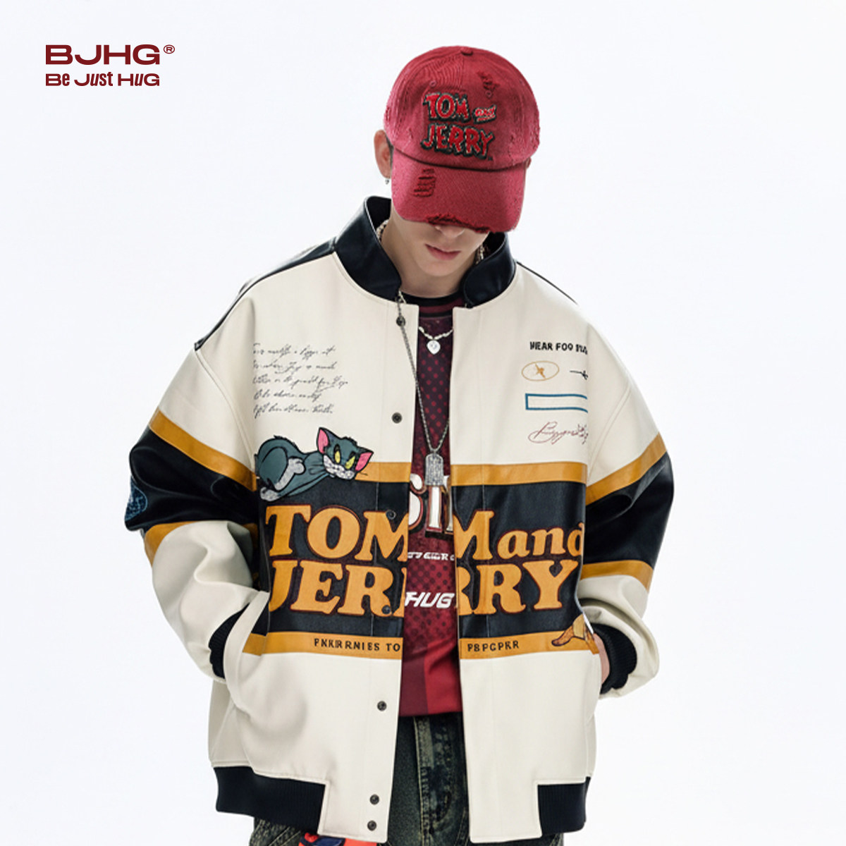 【猫和老鼠联名】BJHG不计后果棒球帽男款新款破洞高街鸭舌帽子女,淘宝优惠券,粉丝福利购,淘宝优惠卷