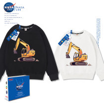 Excavator sweatshirt pro-sub-clothing brothers two sons and son in spring and autumn and autumn clothes for the whole family 2023 new fall blouses