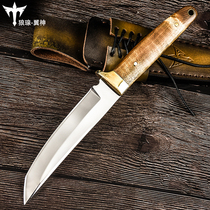 Special quick knife handlebar meat small knife German steel knife Inner Mongolia eat mutton cutter Tibetan special hand pickpocket knife cut meat knife
