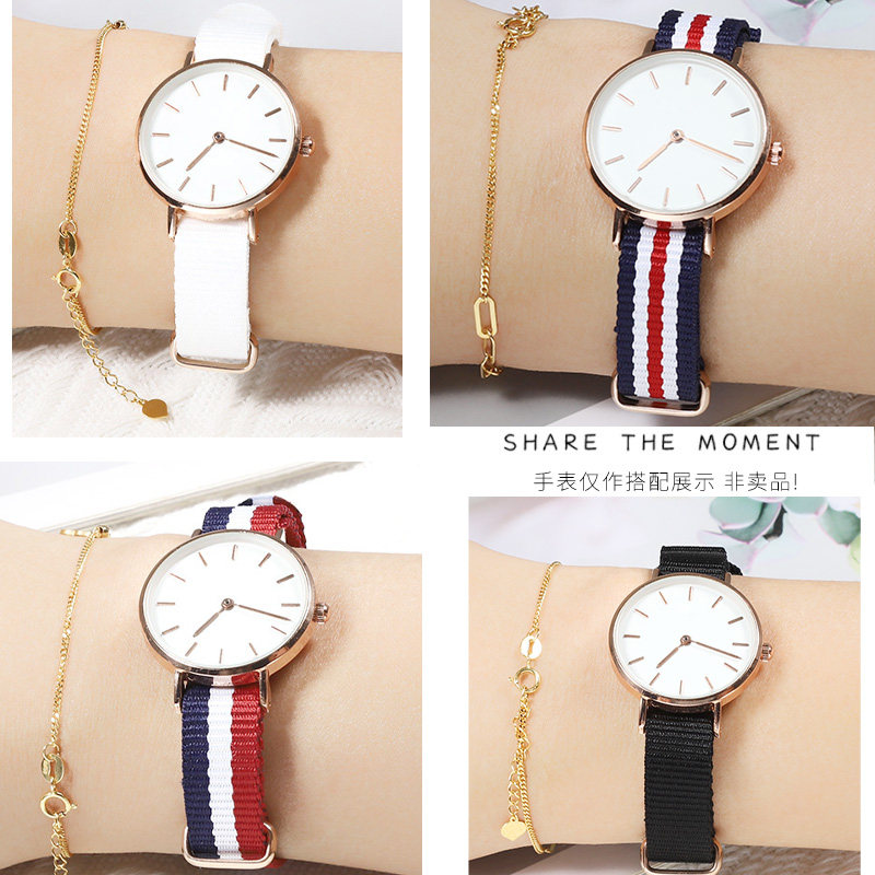 适用dw手表带男女尼龙帆布丹尼尔配件28|32|36|40黑红白粉色表带,淘宝优惠券,粉丝福利购,淘宝优惠卷