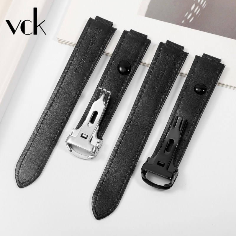 适配卡地亚蓝气球黑骑士手表带男表 vck珠宝配件