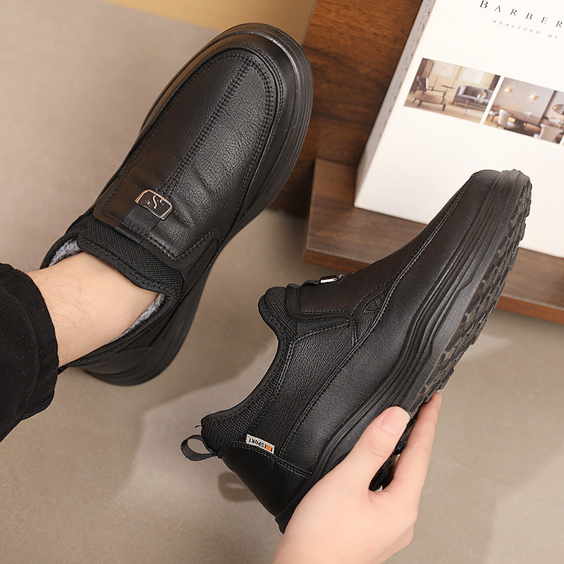 冬季加绒保暖棉鞋男士防滑一脚蹬中老年鞋防水大码4647爸爸休闲鞋,淘宝优惠券,粉丝福利购,淘宝优惠卷