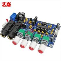 AC12V microphone front level amplification card pull OK reverberation plate motion lap type microphone power amplifier front tone module