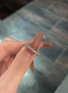 熔岩肌理开口素圈高级感戒指