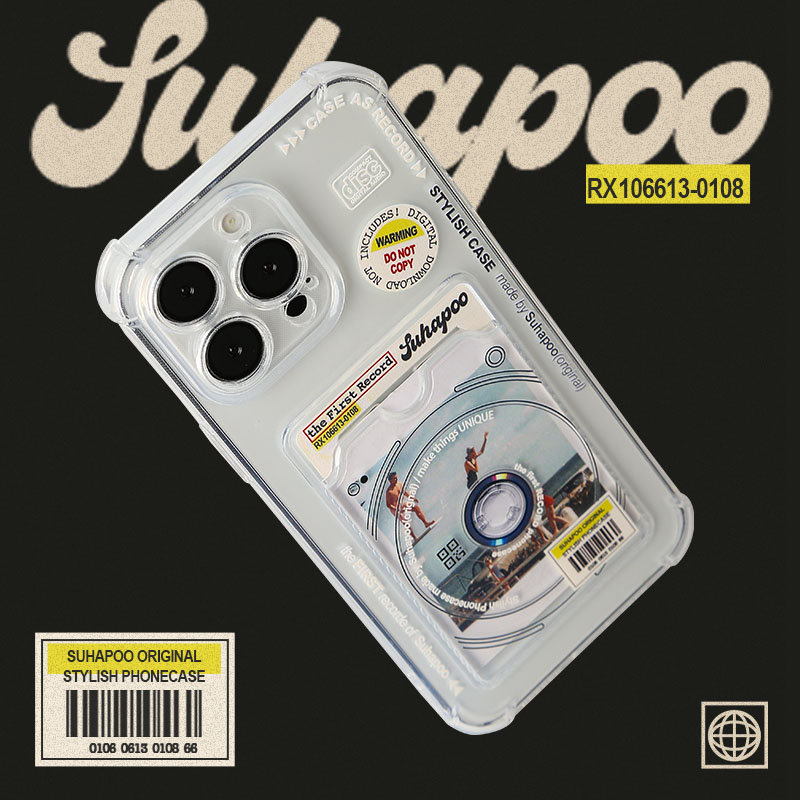 suhapoo壳内策展 CD卡包手机壳iphone17promax苹果16透明13照片15ins风xr14plus全包美式复古小众,淘宝优惠券,粉丝福利购,淘宝优惠卷