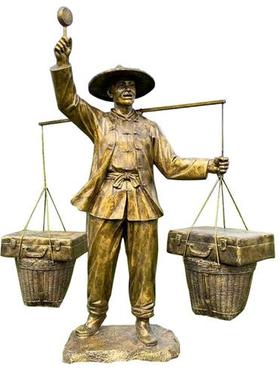 玻璃纤维农耕雕塑割稻谷收麦农活园林农耕文化彷铜户外商业街摆件