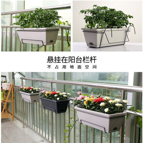 长方形花盆霍伦盆多肉植物塑料种菜家庭阳台长条种植盆花槽大号 - 图1