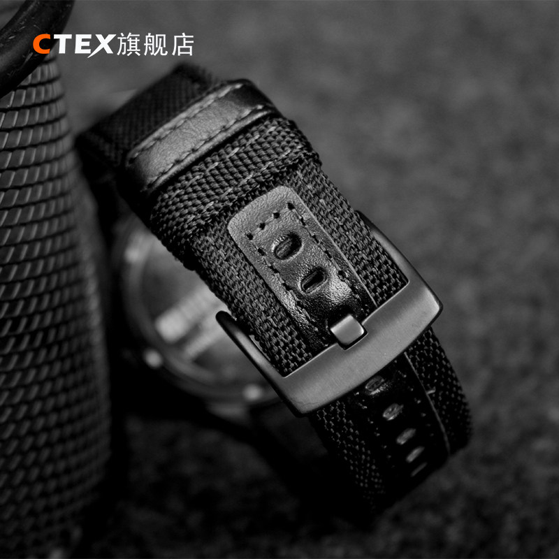编织尼龙帆布手表带适配佳明华为 ctex配件