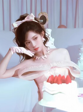 在逃公主粉色蝴蝶结顶夹少女头饰