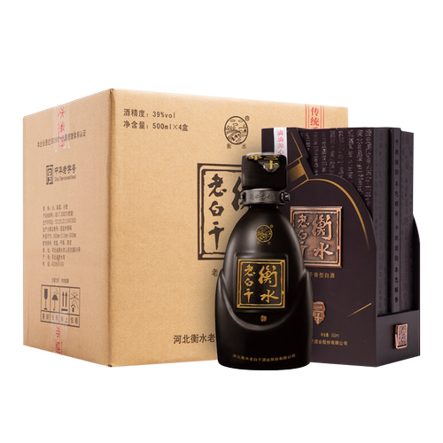 衡水老白干 白酒 古法30 39度500ml*4瓶整箱装 国产白酒 - 图0
