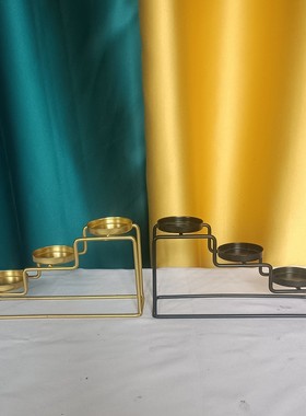 直销欧美复古式铁艺烛梯造型烛光晚餐蜡烛台家居摆件外贸定制