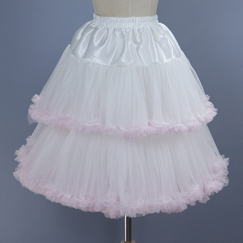粉色多层lolita洛丽塔裙撑 御坭斯lolita洛丽塔半身裙