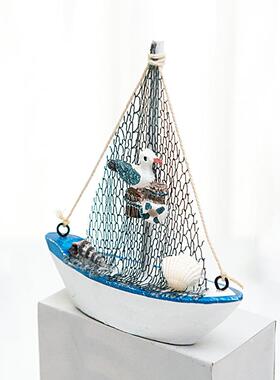 14CM工艺品摆件 地中海风格木质模型 中号蛋糕烘焙摆件