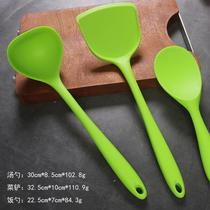 Home Silicone Pan Shovel Kitchenware With Silicone Gel Non-stick Pan Shovel Three Sets Fried Vegetable Cooking Shovel Silicone Cookware