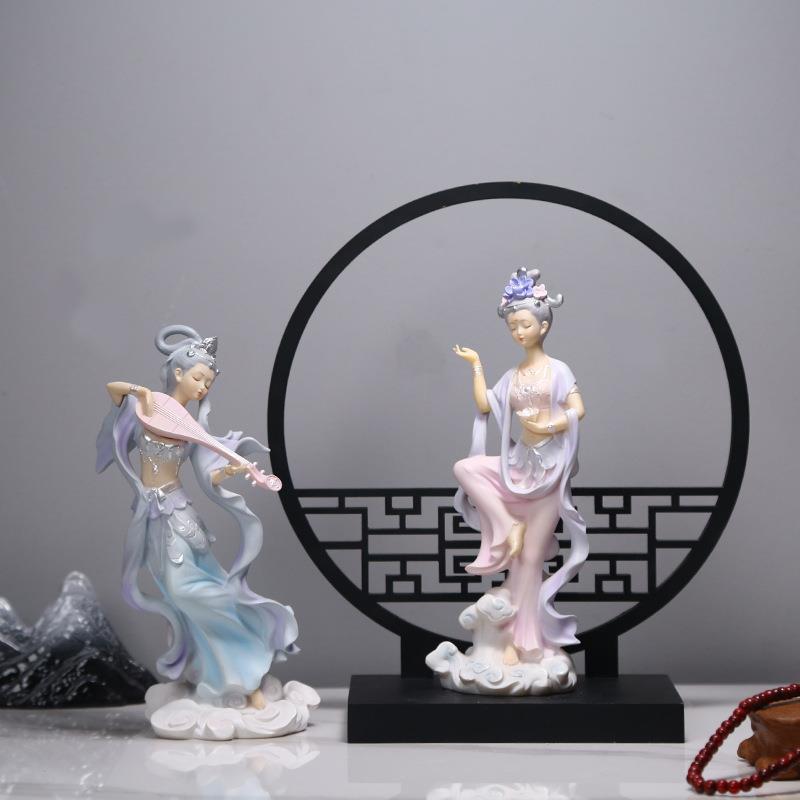新款爆品敦煌飞天家居装饰结婚礼物国潮树脂桌面摆件定制