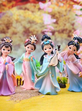 宫廷风二代格格系列昭君杨贵妃美女古装娃娃国潮桌面摆件生日礼物