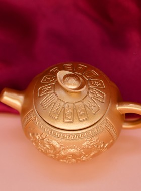 龙凤呈祥把把胡转转金元宝手把件金属工艺品镇纸桌面解压摆件定制