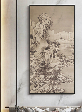 新中式入户玄关走廊过道装饰画