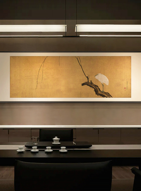 新中式祥云宫阙客厅沙发背景墙装饰画酒店民宿餐厅大气高端挂画