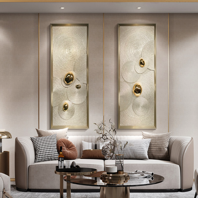 现代轻奢客厅沙发背景墙装饰画高档大气酒店餐厅多联立体挂画,淘宝优惠券,粉丝福利购,淘宝优惠卷