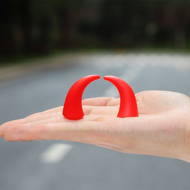 创意搞笑车载中控台显示屏小牛角方向盘恶魔角可爱汽车装饰品摆件,淘宝优惠券,粉丝福利购,淘宝优惠卷