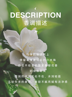 夏季栀子花香味香水茉莉花香