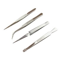 Lake of Lake (GEHU) GH-520T stainless steel tweezers for medical tweezers with round head with teeth flat head bend