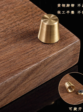 北美进口胡桃木底座摆件奇石