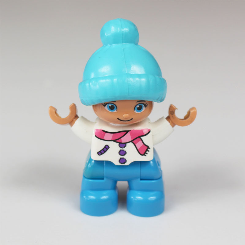 大颗粒积木通用公仔人偶卡通人物兼容le高3-6岁5儿童拼插散装玩具