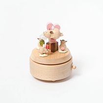 Wooderful life Wooded Wood Music Box Wedding Fly Sky Small Pig Music Box Girlfriends Wedding Gifts