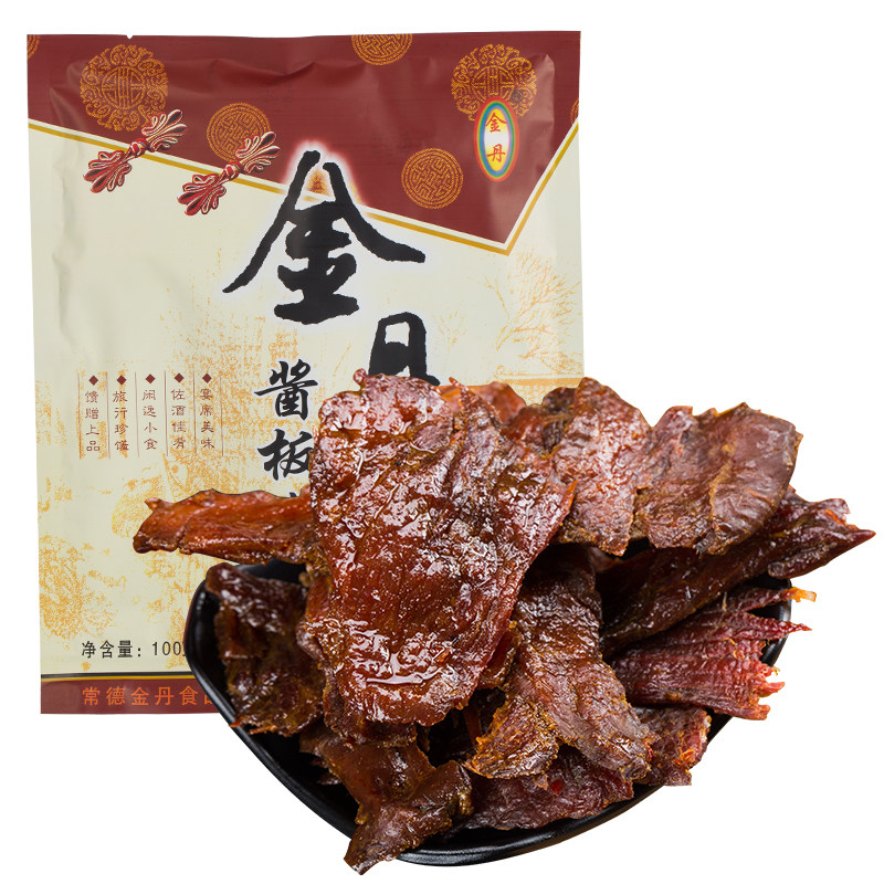 金丹酱板牛肉干100g湖南即食特产 金丹牛肉类