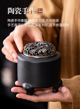 古韵荷花插电香炉家用定时调温防干烧电熏香炉香粉精油电香炉