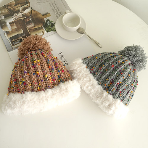 菲菲姐家毛绒满天星皮草帽材料包diy手工钩针毛线帽子打发时间冬 - 图0