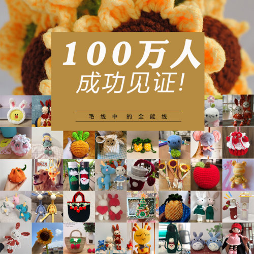 菲菲姐家5股围巾线钩针编织玩偶手工diy材料包中粗棉线毛线团毛衣 - 图1