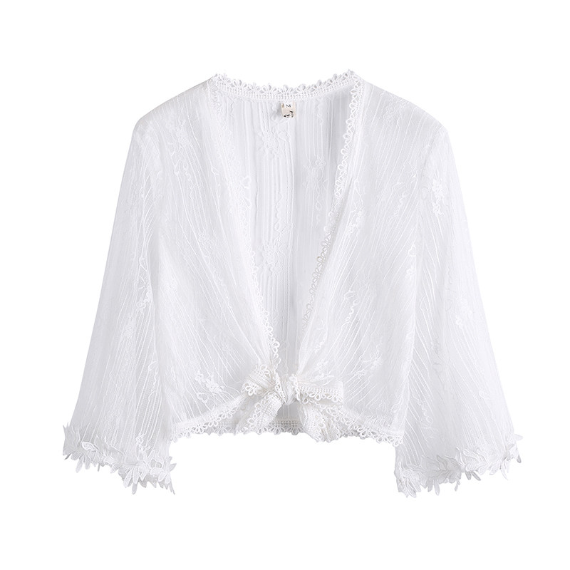  温嘉美蕾丝衫/雪纺衫