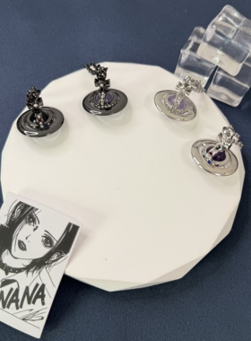 经典中号orb项链立体土星链条镶钻星球飞行冰川蓝薄荷绿锁骨链