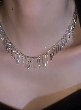 流苏项链女夏季轻奢小众