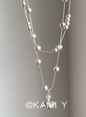 星球叠戴珍珠项链女轻奢小众设计