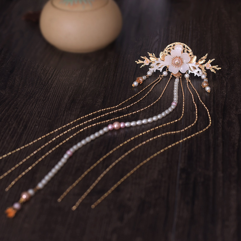 长歌行赵露思同款汉服后压发饰流苏步摇后梳插梳古风头饰发钗配饰,淘宝优惠券,粉丝福利购,淘宝优惠卷