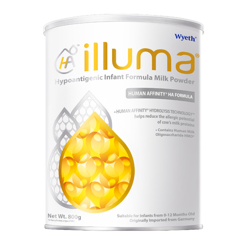 illuma启赋海外旗舰店illuma启赋敏适HA适度水解婴幼儿配方奶粉一阶段 800克惠氏0
