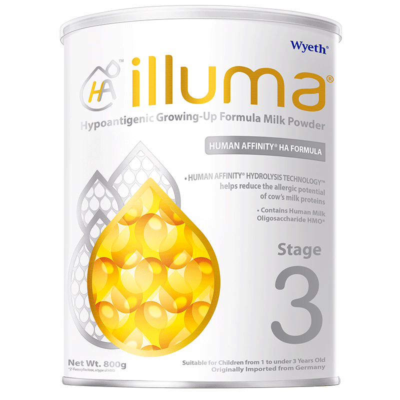 illuma启赋海外旗舰店illuma启赋敏适HA适度水解婴幼儿配方奶粉3阶段 800克惠氏0