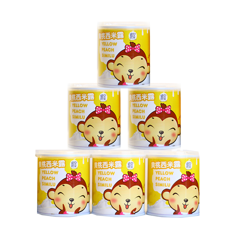 乐乐迪零食屋312g6罐黄桃西米露罐头 酸奶味水果罐头遇见优果酸甜水果西米露0
