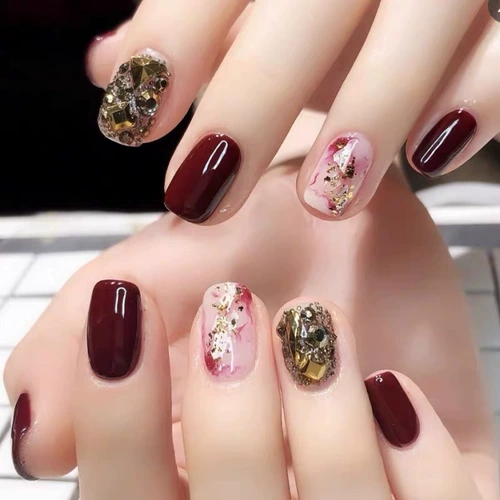 Смешанное белое украшение для ногтей для маникюра, плоское основание, популярно в интернете, инкрустировано бриллиантами