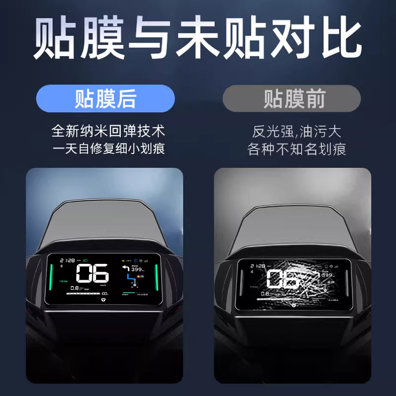 AR超清仪表膜适用雅迪冠能S白鲨90仪表膜电动车屏幕钢化装饰配件,淘宝优惠券,粉丝福利购,淘宝优惠卷